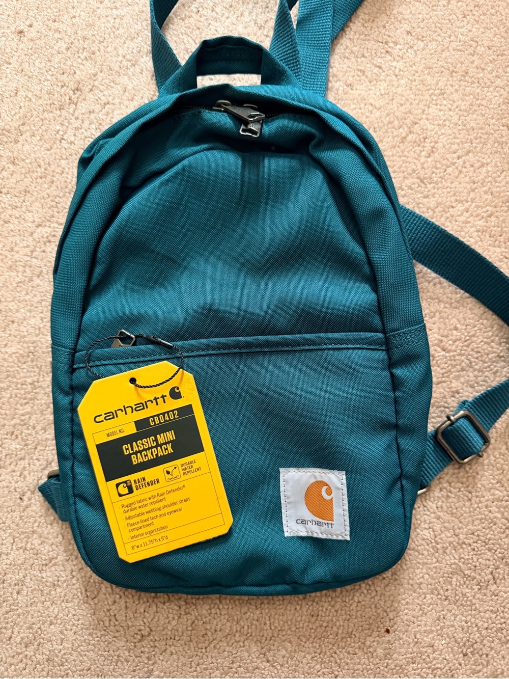 NWT Carhartt Classic Mini Backpack- Water Repellent